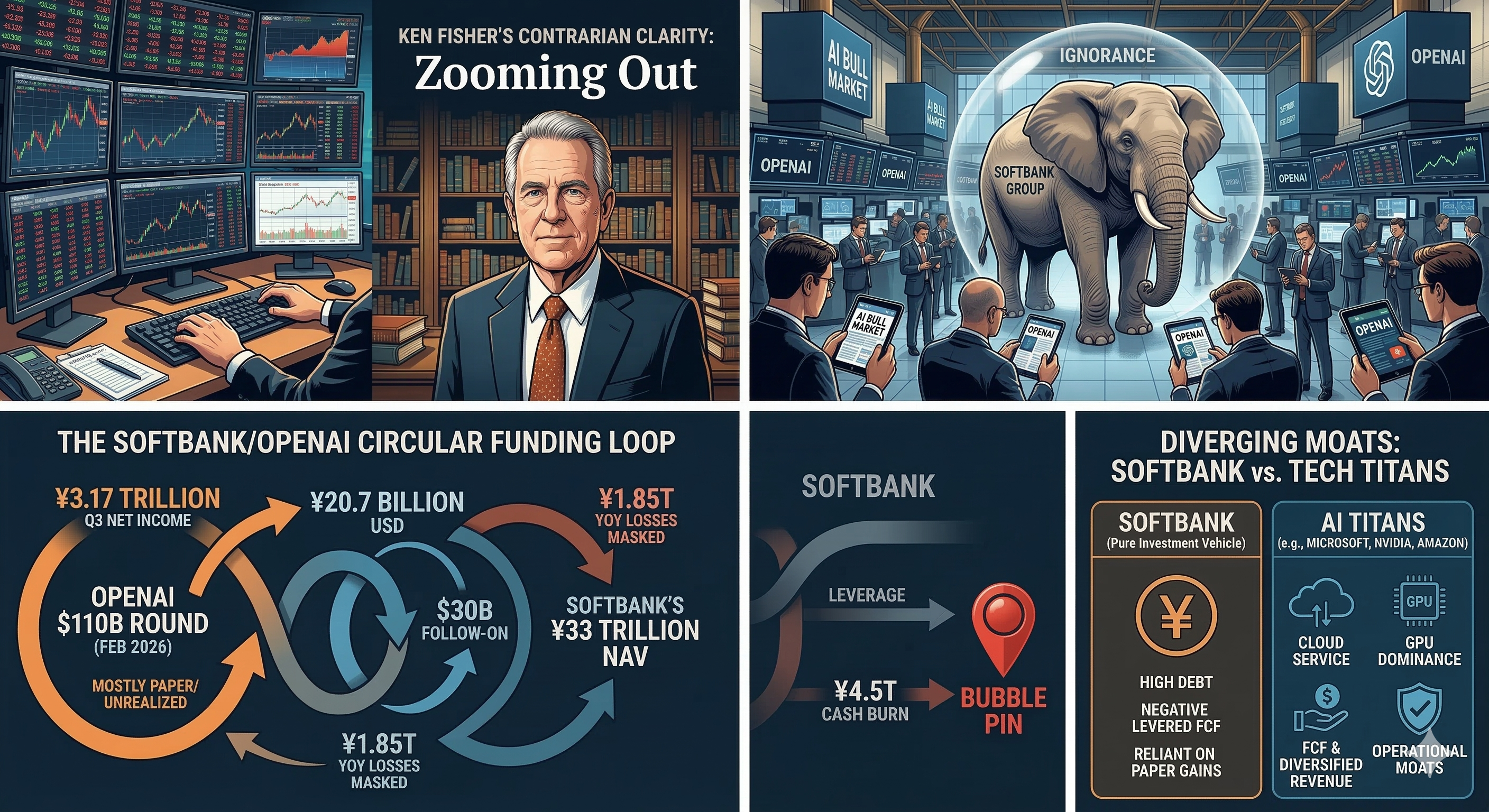 SoftBank Elephant and Financial Visual Summary